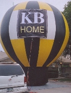 Giant Balloons - hot-air balloon shape cold-air advertising balloons. Great traffic builders for your sale or event.